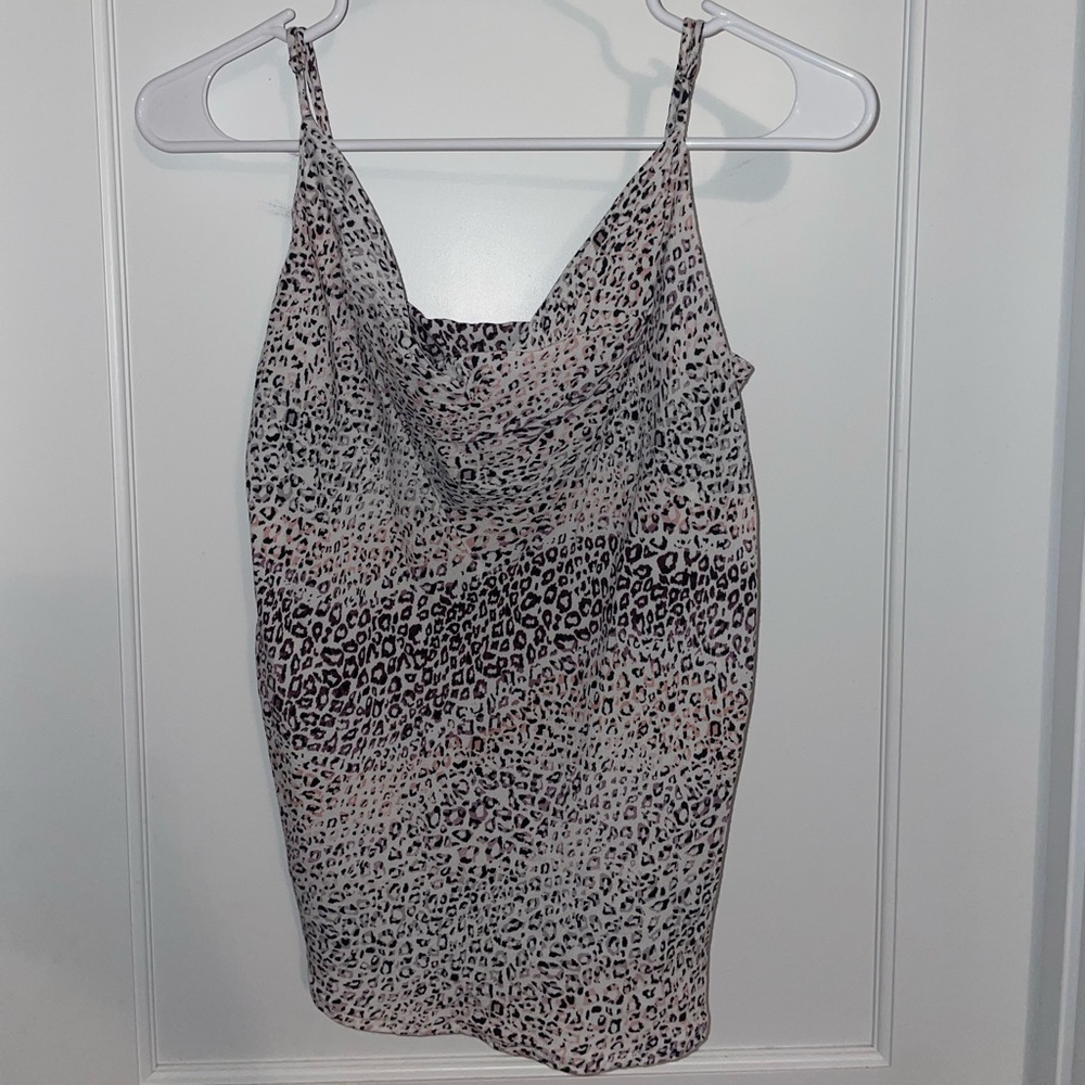 cheeta tank top with adjustable straps
